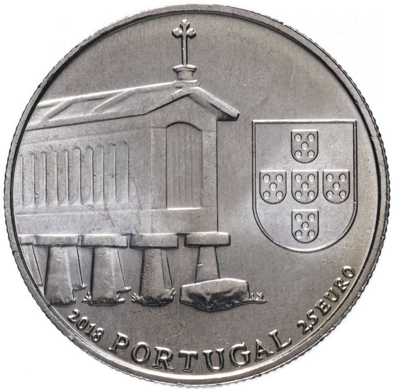 (2018) Монета Португалия 2018 год 2,5 евро &quot;Зернохранилища&quot;  Медь-Никель  UNC